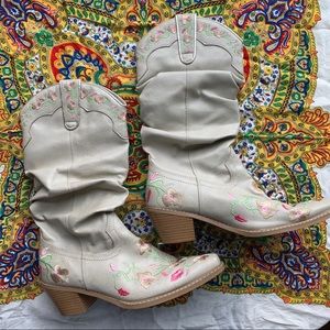Floral cowboy boots